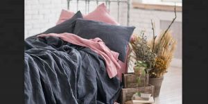 Twin Double Stonewashed Linen Quilt Cover