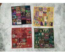 Patchwork Embroidered Cushion Cover