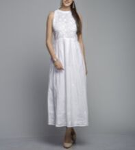 Girls Cotton Chikankari Embroidery Dress