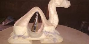 Wooden Sitting Camel Statue