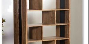 Vintage Wood Metal Wood Bookshelf