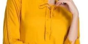 Mustard Lace Peplum Top