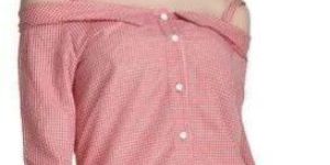 Red Check Fall Collar Shirt