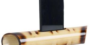 Bamboo mobile amplifier & pen stand