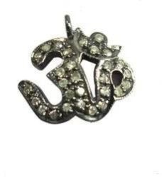 Diamond Om Charm Pendants
