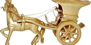 Brass Horse Cart Showpiece