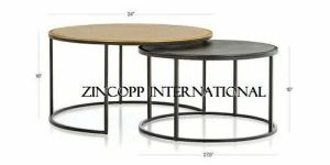 Coffee Table Metal Base And Wood Top