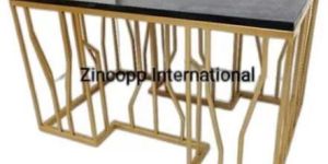 Iron Coffee Table with Granite Top