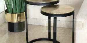 Round Nesting Table And Side Table