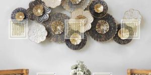 Zincopp Golden Metal Decorative Wall Art