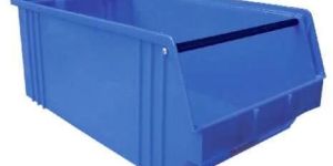 Blue Plastic Stackable Bin