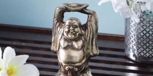 Antique Finish Brass Laughing Buddha