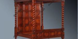 Wooden Four Poster Bed