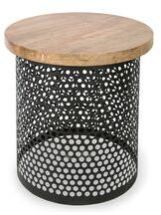 Side Table with Wooden Top