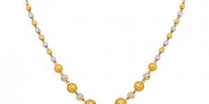 Stylus Matt Finished Gold Balls Necklace