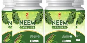 Neem Capsules All-Natural Blood Purifier, Controls Pimples, Acne and Dandruff, Promotes Smooth skin