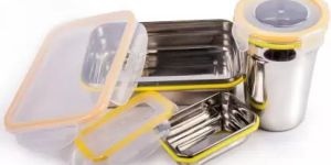 CrossPan Clip N Lock Stainless Steel Lunch Box