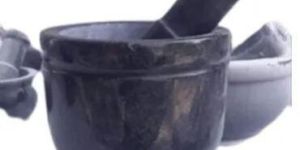 Black Marble Mortar and Pestle