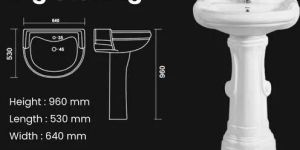 Ceramic Pedestal Wash Basin