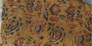 Flowers Kalamkari Print Silk Fabric