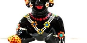 Brass Black Laddu Gopal Statue