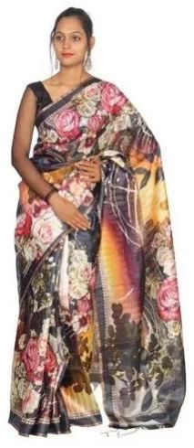 Digital Printed Linen Saree