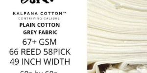 100% COTTON GREY GRIEGE FABRIC 67+ GSM