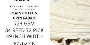 PREMIUM QUALITY 100% COTTON GREY FABRIC