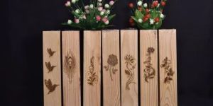 Pine Wood Flower Vase