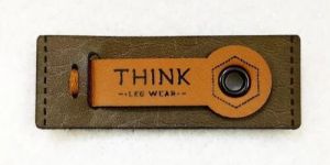 PU Leather Jeans Label