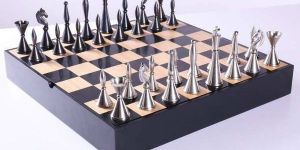 Metal Chess Board Set