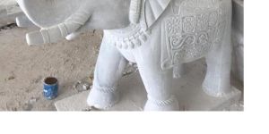 Marble Elephant Statue