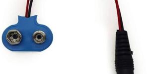 9V Battery Snapper clip to 5.5mm DC jack