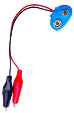 9V Battery Snapper with Dual Alligator Clips Cable
