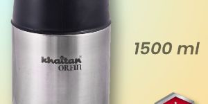 Khaitan Orfin Elegance Thermosteel Flask (Black, 1500ml)