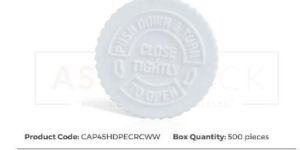 45mm Child Resistant Caps (CRC) w/ Wads (For HDPE Bottles)
