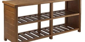 2 Tier Wood Shoe Rack