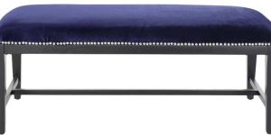 Velvet Upholstered Sofa Bench