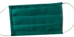 Green Sheeting Woven Face Mask