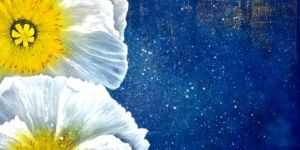 Canvas Flower Acrylic Painting