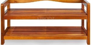 Wooden 2 Tier Shoe Rack