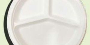 9 Inch Bagasse 3 CP Round Plate
