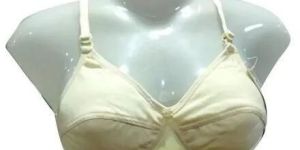 Non-Padded Off White Cotton Bra