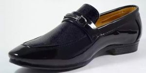 Black Leather Mens Party Wear Shoes