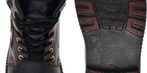 Mens Black Casual Wear Leather Boots