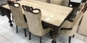 Marble Rectangular Modern Dining Table Set