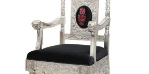 Silver Antique Carved Chair