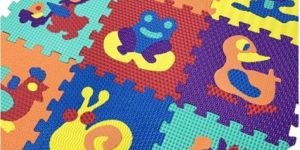 Animal Print Educational Floor Mat
