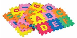 Interlocking Block Multicolor Alphabet Puzzle Mat