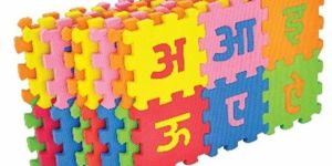 Multicolor Hindi Educational Puzzle Floor Mat